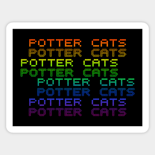 Potter cats rainbow Sticker